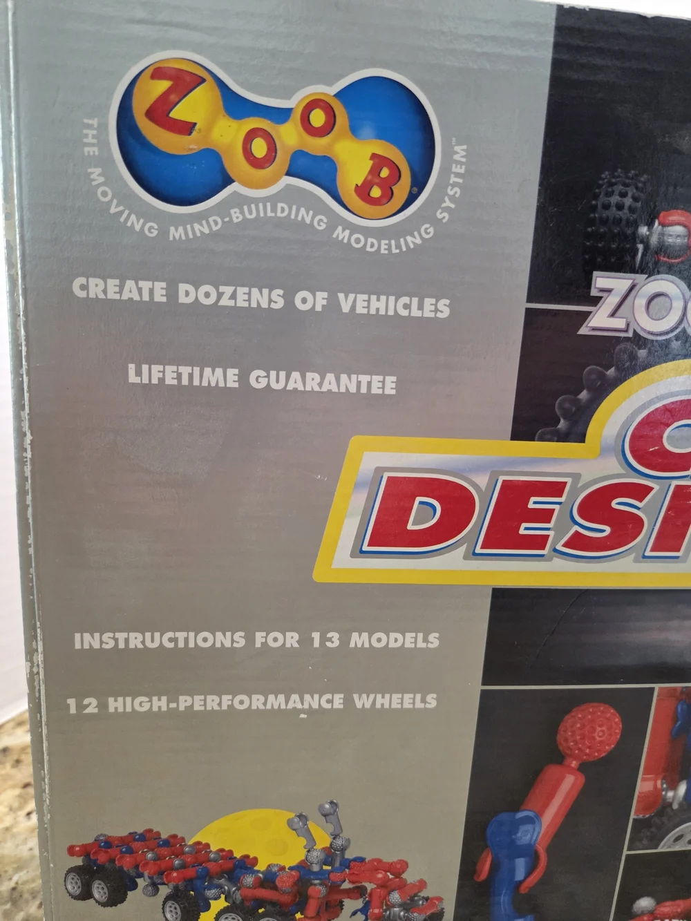 ZOOB MOBILE 76pc Building Construction Toy Car Designer Set Zoobmobile Wheels
